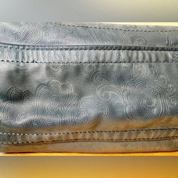 Stone Mountain teal texture shoulder bag Hobo pockets - Picture 8 of 9